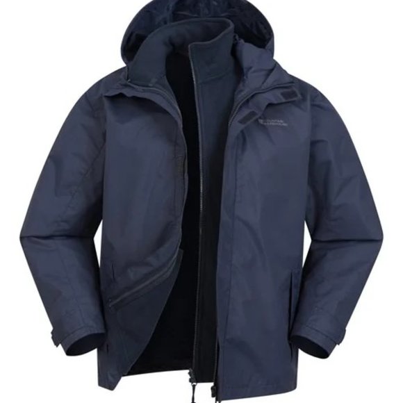 MOUNTAIN WAREHOUSE: Fell II Mens 3 in 1 Jacket - navy - Picture 2 of 10